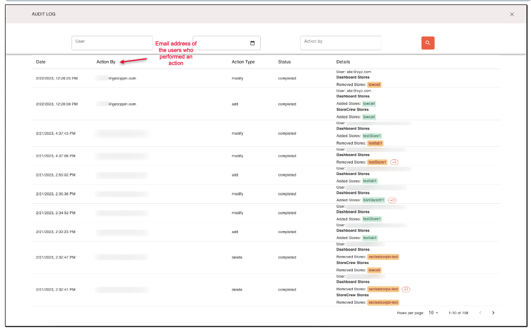 Access Management Audit Log – Zippin